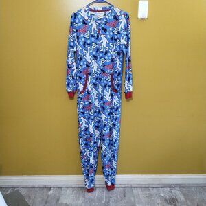 Vintage Wembley Adult Christmas Abominable Snowman Print Onesie L/XL